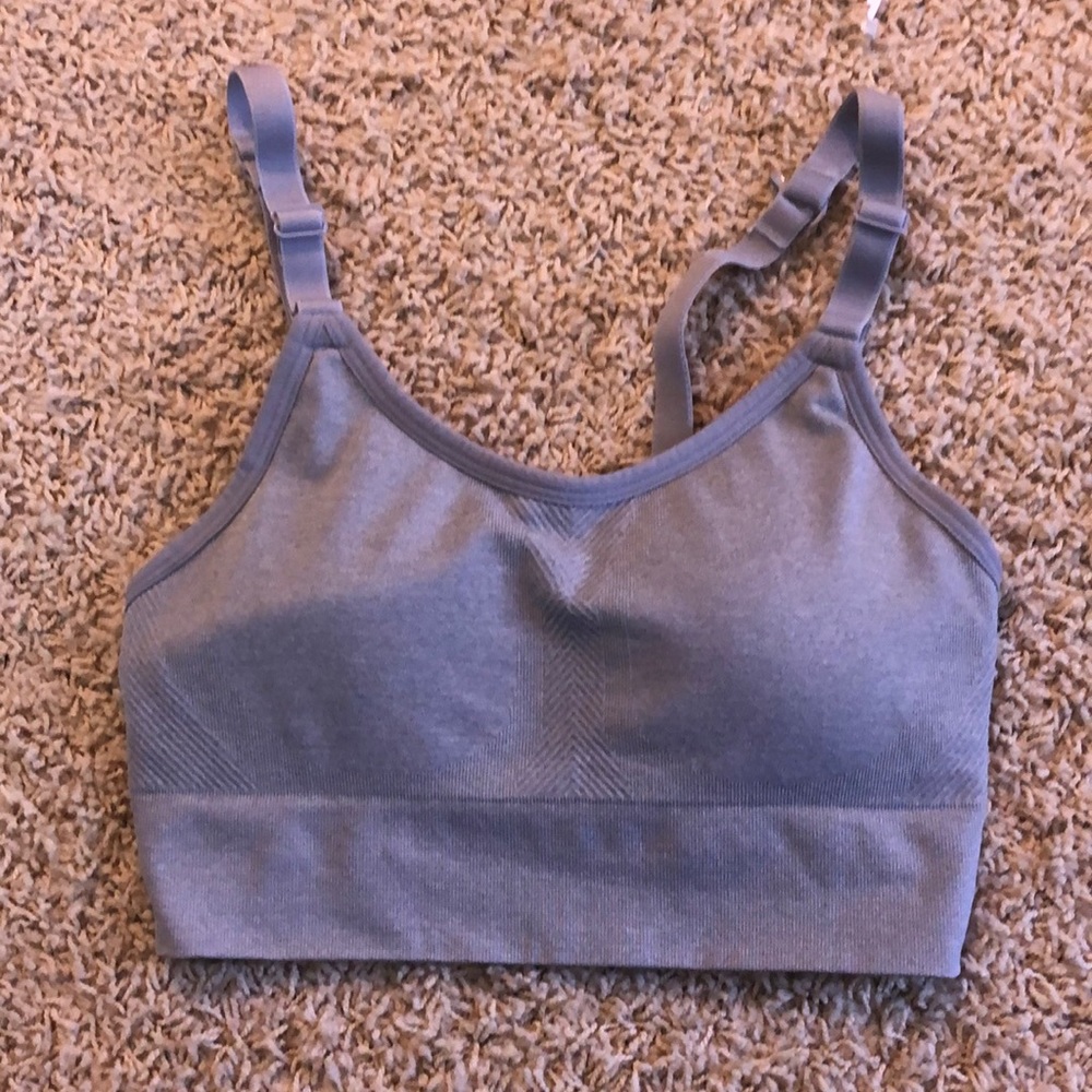 grey sports bra